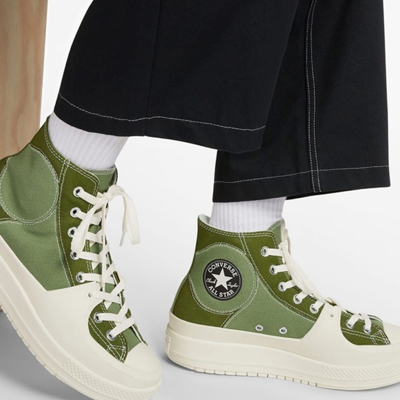 Converse Shoes - Chunky green sneakers dad sneakers converse olive green chucks y2k sneakers